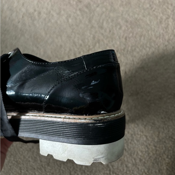 ALDO Women’s Black Patent Leather Lace Up Platform Shoes Size 8 - Picture 5 of 7
